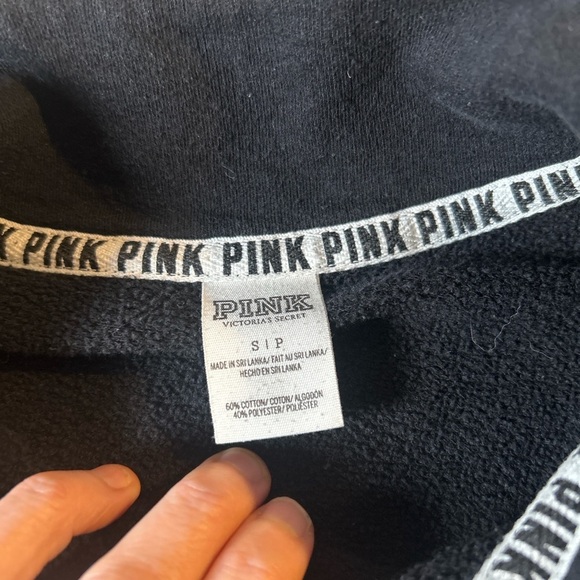 Victoria's Secret PINK Black Sweatshirt 1522 - Picture 3 of 3